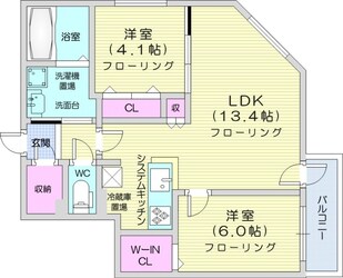 アルファスクエア北12西3の物件間取画像